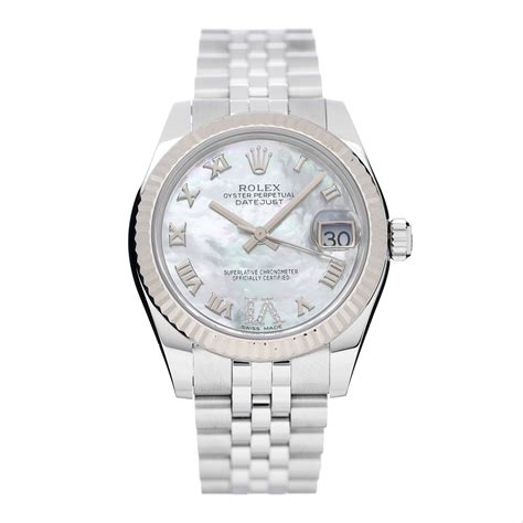 rolex datejust mother of pearl 31mm|rolex datejust white gold 36mm.